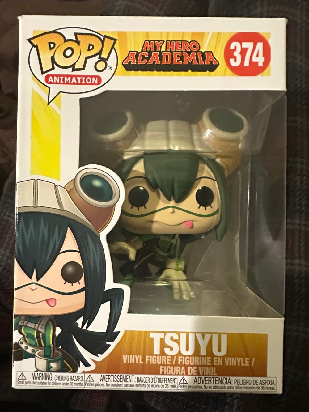 pop Tsuyu Green and cream Vinyl Figure My Hero Academia #374